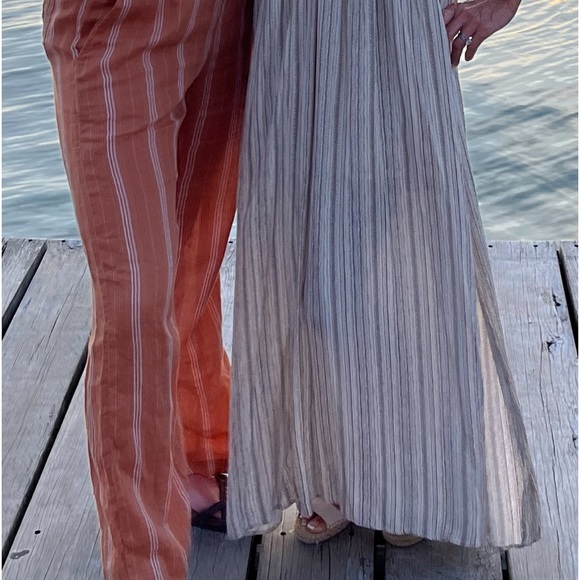 ISO…VICI dress in brown and cream stripes - Picture 3 of 3